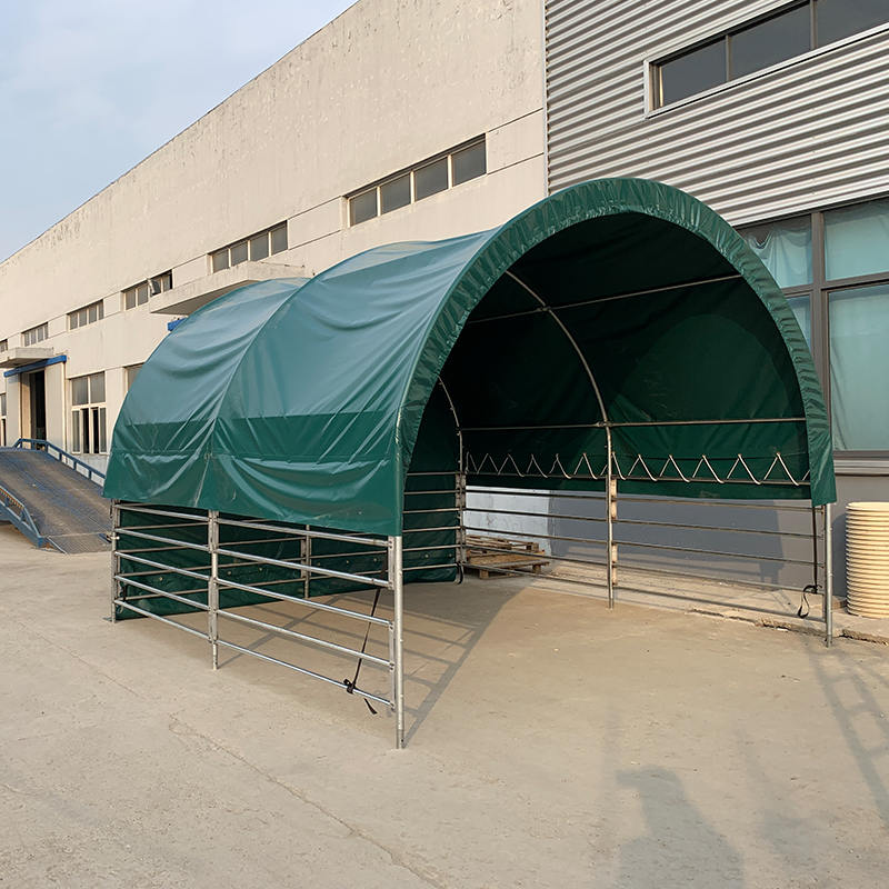 4x4mx3.15m Tempat Perlindungan Ternakan Mudah Alih untuk Kuda, Lembu, Bebiri