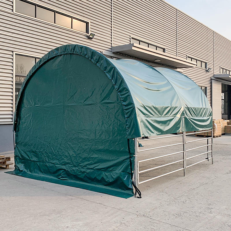 4x4mx3.15m Tempat Perlindungan Ternakan Mudah Alih untuk Kuda, Lembu, Bebiri