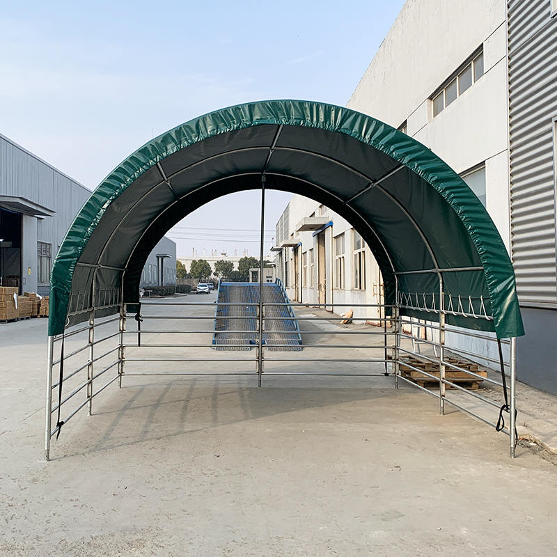 4x4mx3.15m Tempat Perlindungan Ternakan Mudah Alih untuk Kuda, Lembu, Bebiri