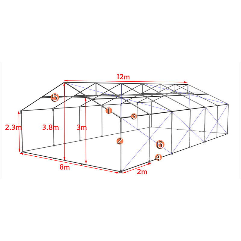 Khemah Acara Besar PVC Modular Marquee 8x18M