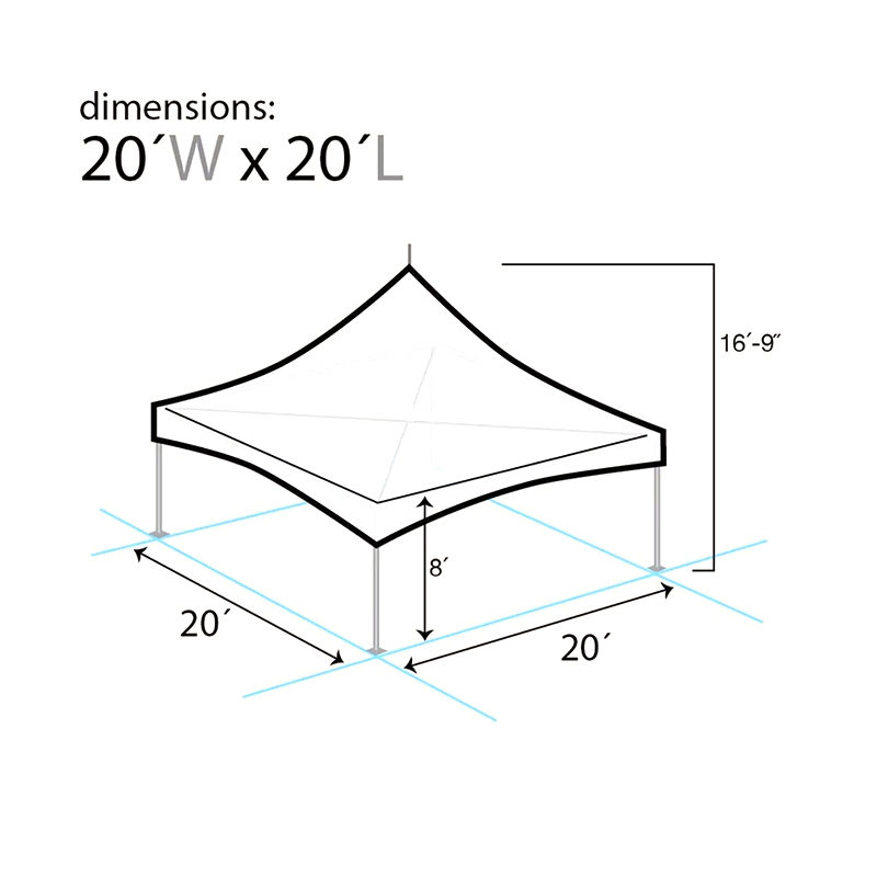 (6x6m) Aluminium Pinnacle 20x20