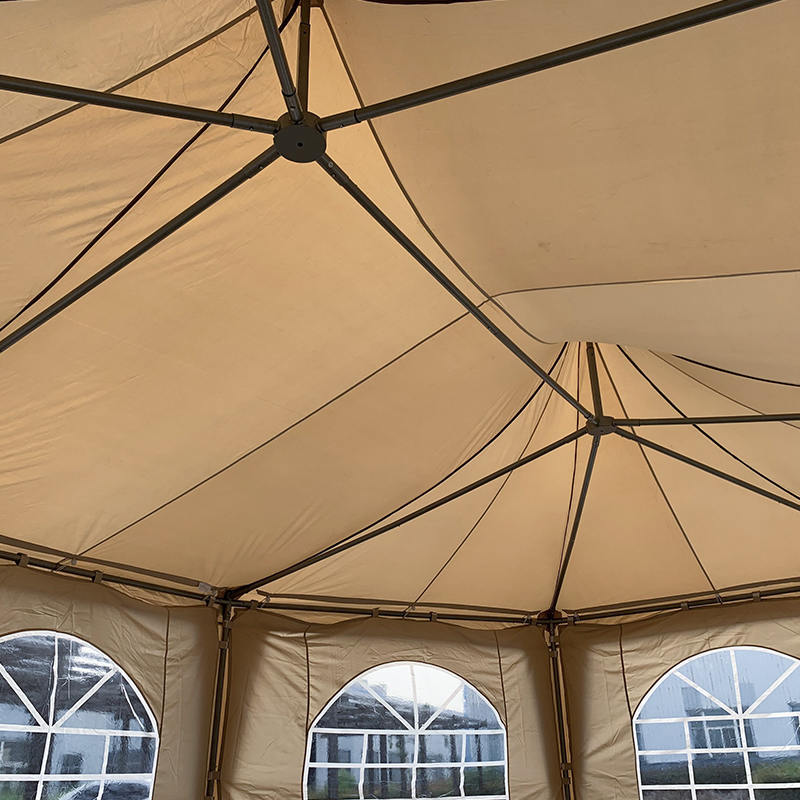 Khemah Gazebo Parti Pavilion PVC 5x6.8m Tradisional Octagon Pagoda Kalis Air