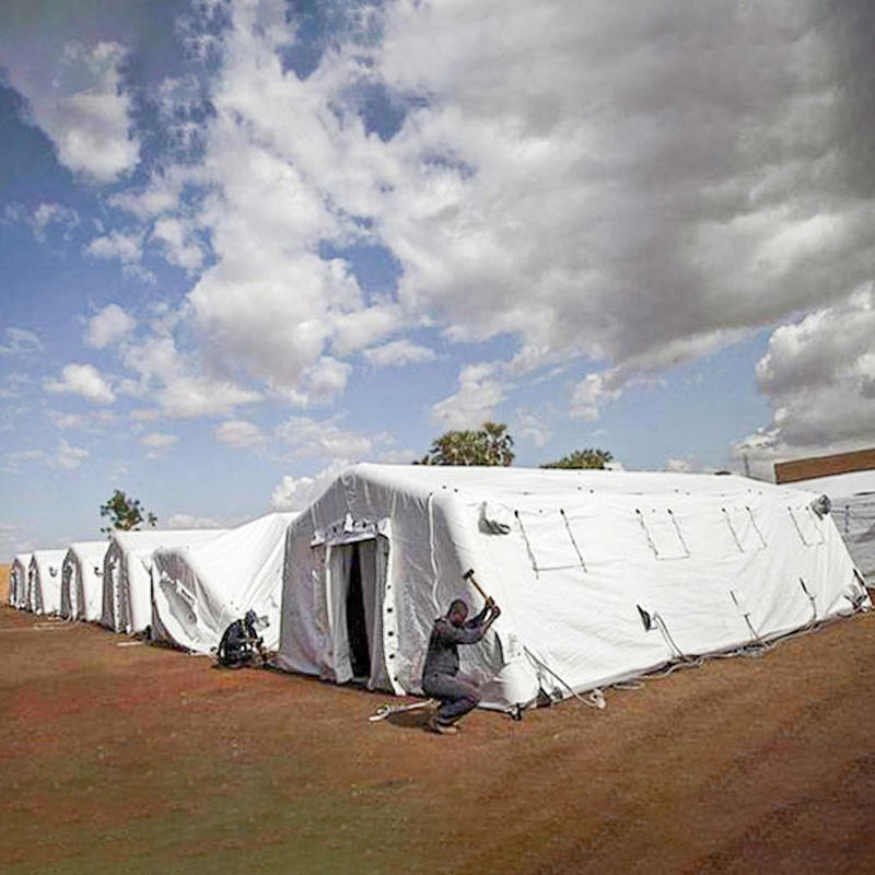 5.6x9.95m Serbaguna Penggunaan Cepat Sederhana Tempat Perlindungan Khemah Kembung Tekanan Rendah