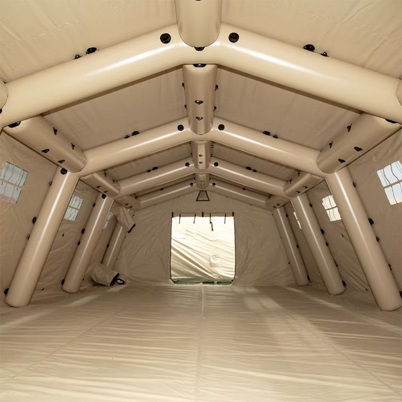 5.6x9.95m Serbaguna Penggunaan Cepat Sederhana Tempat Perlindungan Khemah Kembung Tekanan Rendah