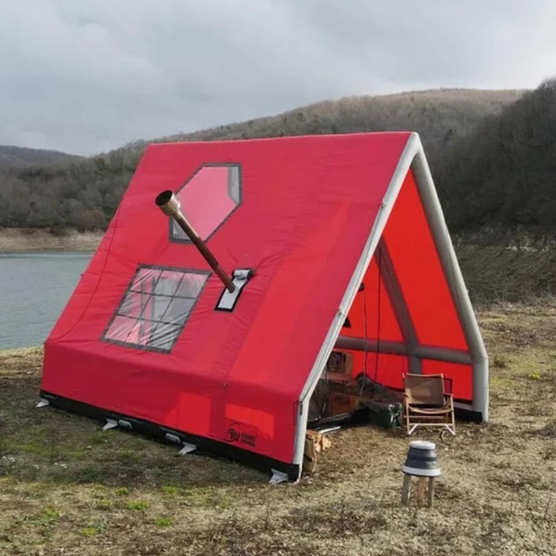 8-10 Orang Khemah Udara Kembung Kalis Air Empat Musim untuk Perkhemahan