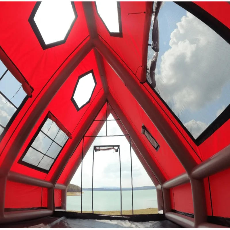 8-10 Orang Khemah Udara Kembung Kalis Air Empat Musim untuk Perkhemahan